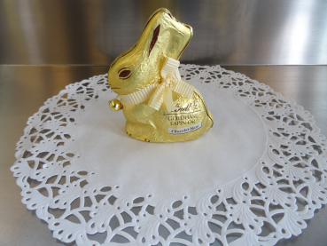 Goldhase Schoggi-Weiss (11 cm.)