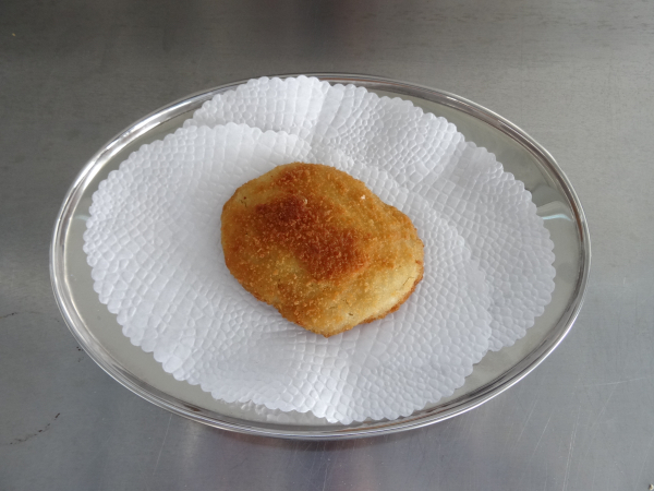 Schnitzel vorgebraten - Frischkäse/Tomaten 100 gr.